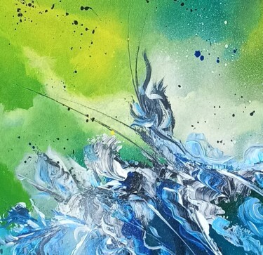 Peinture intitulée "Une vie ailleurs" par Virginie Gauthier, Œuvre d'art originale, Acrylique