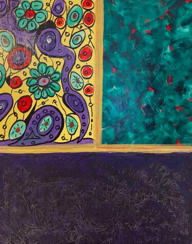 Ventanas: but if the war starts, can I still keep my garden 「Ventanas: but if th…」というタイトルの絵画 Jorge Gonzalezによって, オリジナルのアートワーク, アクリル ウッドストレッチャーフレームにマウント