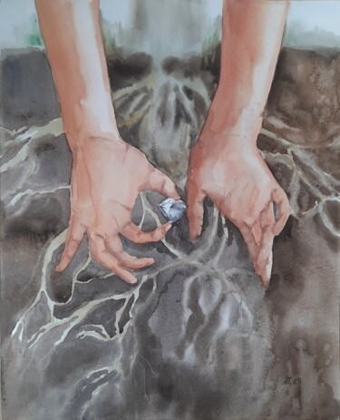 绘画 标题为“Family heirloom” 由Anna Hnatiuk, 原创艺术品, 水彩
