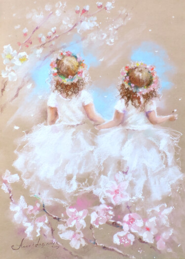 Two Springs. Giclée Print Painting. 绘画 标题为“Two Springs. Giclée…” 由Annet Loginova, 原创艺术品, 数字打印