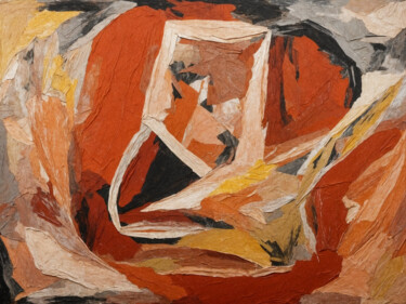 Digitale Kunst getiteld "The guitar player -…" door Simon Dara, Origineel Kunstwerk, AI gegenereerde afbeelding
