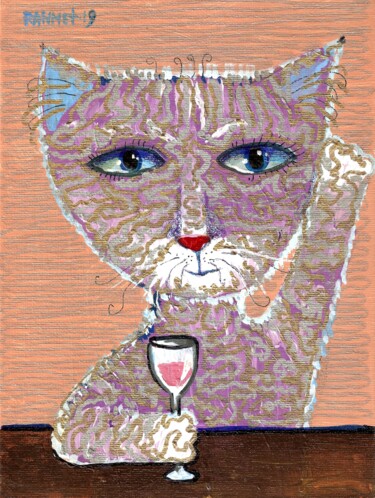 제목이 "LET'S RAISE GLASSES"인 미술작품 Rakhmet Redzhepov로, 원작, 아크릴 판지에 장착됨