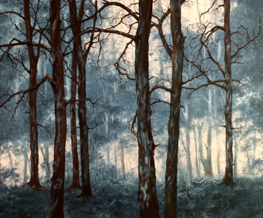 Forest Oil Painting Forêt Malerei mit dem Titel "Forest Oil Painting…" von Lolita Ros, Original-Kunstwerk, Öl