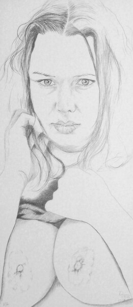 "Nr. 32 (23:08)" 图画 标题为“"Nr. 32 (23:08)"” 由Walter Roos, 原创艺术品, Silverpoint