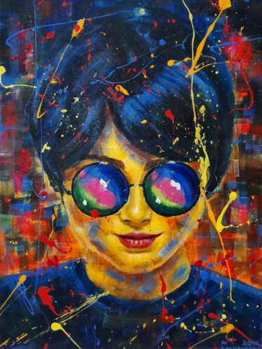21 century boy 绘画 标题为“21 century boy” 由Nikola Golubovski, 原创艺术品, 丙烯