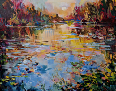 绘画 标题为“At the pond III” 由Irina Laube, 原创艺术品, 丙烯