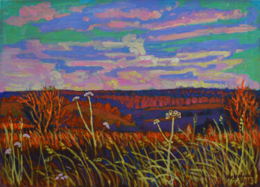 Evening is the end of the day. No. 3 Painting titled "Evening is the end…" by Mykola Kozlovskyi, Original Artwork, Acrylic