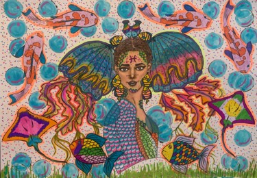 제목이 "Pisces"인 미술작품 Oana Arabagiu로, 원작, 아크릴