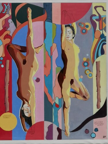 Le Pendu Peinture intitulée "Le Pendu" par Bob Mazurel, Œuvre d'art originale, Acrylique