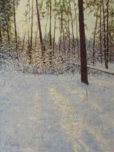 Pintura titulada "Солнышко лесное" por Andrei Abramov (Andrei Liumes), Obra de arte original, Oleo