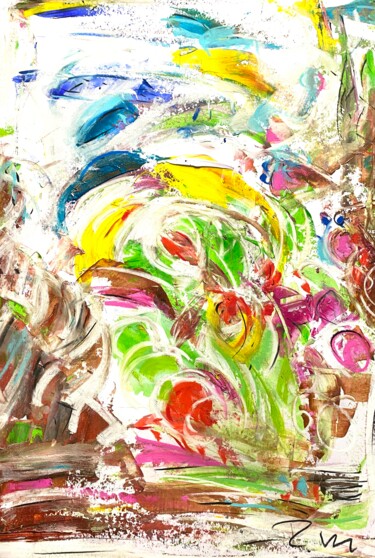Printemps avec de l'eau et du soleil Painting titled "Printemps avec de l…" by Regine Blot, Original Artwork, Acrylic Mounted on Wood Panel