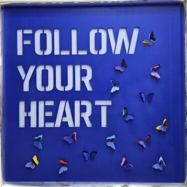 雕塑 标题为“Follow Your Heart II” 由Shelby, 原创艺术品, 铝 安装在铝上