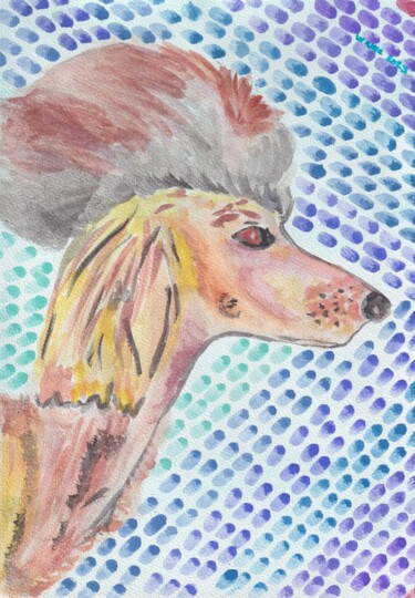 Peinture intitulée "Ziggy Played Guitar" par Wawa, Œuvre d'art originale, Aquarelle