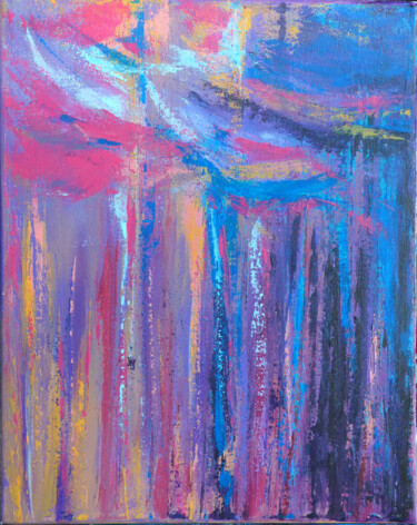 La pinède Peinture intitulée "La pinède" par Hélène Zenatti, Œuvre d'art originale, Acrylique Monté sur Châssis en bois