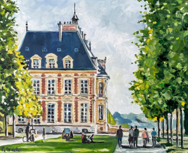 Peinture intitulée "Balade au Parc de S…" par Pascal Brachet, Œuvre d'art originale, Huile