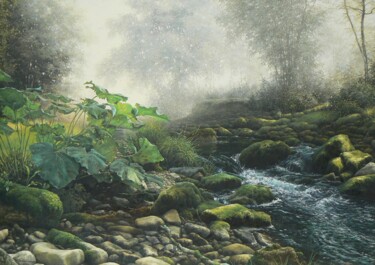 Painting titled "La Seille du matin" by Uladzimir Anishchanka, Original Artwork, Oil