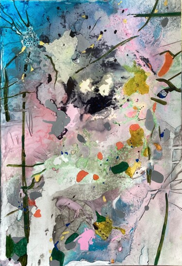Painting titled "Pierres" by Annie Proust, Original Artwork, Acrylic