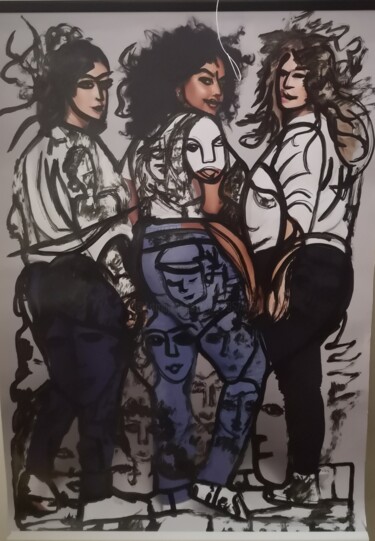 Dessin intitulée "Les killeuses du St…" par Abricodéal Îles, Œuvre d'art originale, Encre