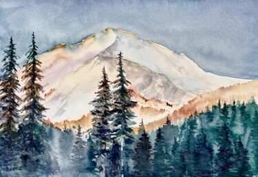 绘画 标题为“Carpathians” 由Yanina Kalinichenko, 原创艺术品, 水彩