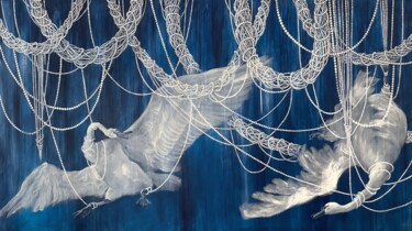绘画 标题为“Swans” 由Irene, 原创艺术品, 丙烯