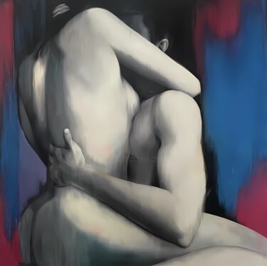 Schilderij getiteld "Shine" door Irene, Origineel Kunstwerk, Olie