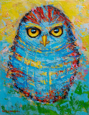 绘画 标题为“owl 3” 由Nikola Golubovski, 原创艺术品, 丙烯