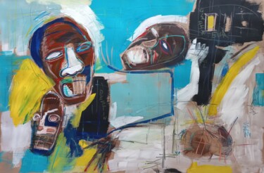 Peinture intitulée "" le monde vas mal.…" par Sam Keusseyan, Œuvre d'art originale, Acrylique
