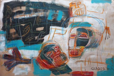 Painting titled "" le monde vas mal.…" by Sam Keusseyan, Original Artwork, Acrylic