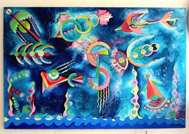 绘画 标题为“Acquario marino” 由Francesco Cezza, 原创艺术品, 油