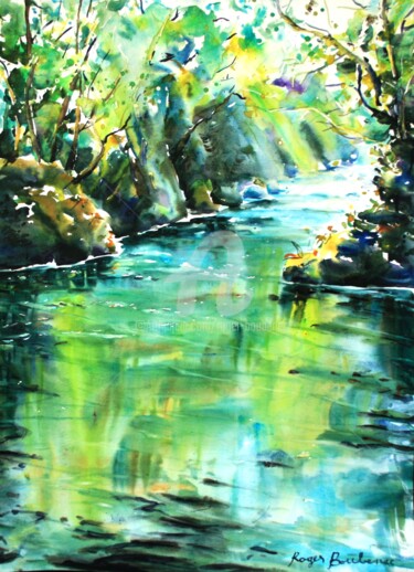 Peinture intitulée "La revanche de la r…" par Roger Boubenec, Œuvre d'art originale, Aquarelle