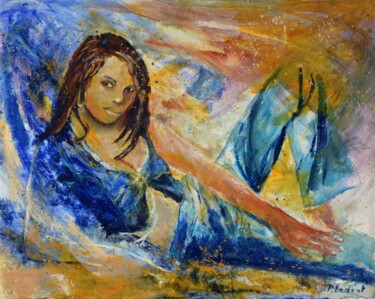 "Adina" başlıklı Tablo Pol Ledent tarafından, Orijinal sanat, Petrol Ahşap Sedye çerçevesi üzerine monte edilmiş