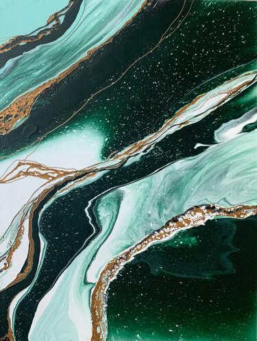 绘画 标题为“Emerald Euphoria” 由Tatiana Malinovscaia, 原创艺术品, 丙烯