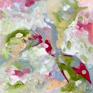 绘画 标题为“Gartenherzschlag 3” 由Judith Riemer, 原创艺术品, 油 安装在木质担架架上