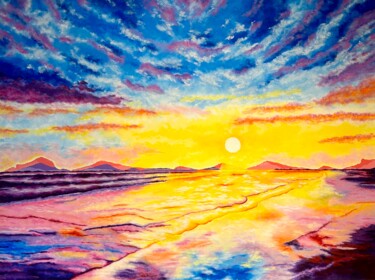 绘画 标题为“Amanecer de un sueño” 由Ivanna Manzur, 原创艺术品, 丙烯 安装在木质担架架上