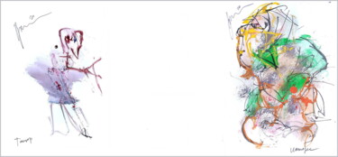 数字艺术 标题为“interest in dancer” 由Дима Dima Вильмс Wilms (Рок-Живописец Rock-Painter), 原创艺术品, 水彩