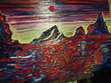 Peinture intitulée "Scogli" par Elena Franceschiello, Œuvre d'art originale, Huile Monté sur Châssis en bois