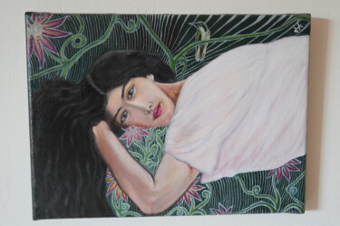 Painting titled "V- Fruit de la pass…" by Jeff Andreotti, Original Artwork, Acrylic Mounted on Wood Stretcher frame