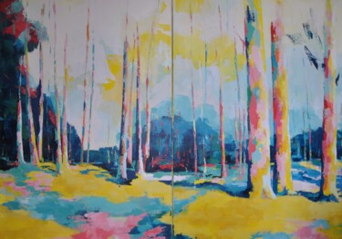 Peinture intitulée "Sur la Terre" par Aurore Nugeron, Œuvre d'art originale, Acrylique