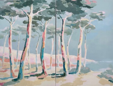 Peinture intitulée "Comme au Ciel" par Aurore Nugeron, Œuvre d'art originale, Acrylique