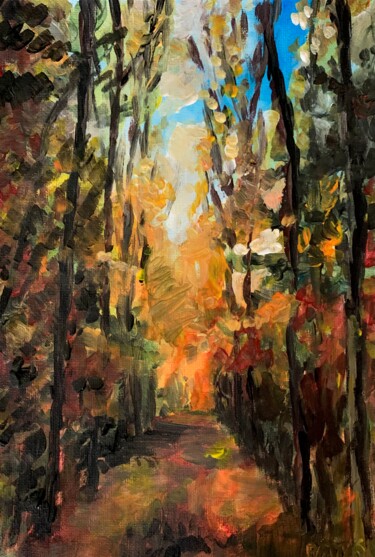 Pittura intitolato "Olanda per n autunno" da Patrizia Salcini, Opera d'arte originale, Acrilico
