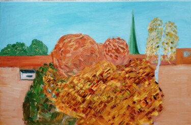 Peinture intitulée "Une flamme un autom…" par Irina Voloshina, Œuvre d'art originale, Huile Monté sur Châssis en bois