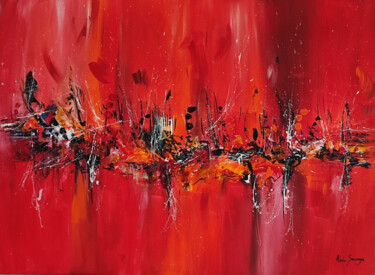 Peinture intitulée "L'oiseau noir - tab…" par Âme Sauvage, Œuvre d'art originale, Acrylique Monté sur Châssis en bois
