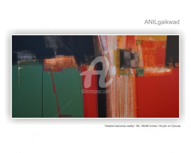 Peinture intitulée "Shadow becomes real…" par Anil Gaikwad, Œuvre d'art originale, Acrylique