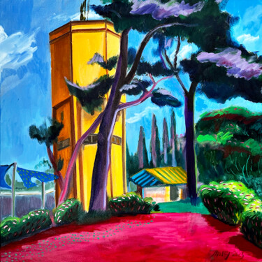 Fire Tower Peinture intitulée "Fire Tower" par Katia Ansky, Œuvre d'art originale, Huile