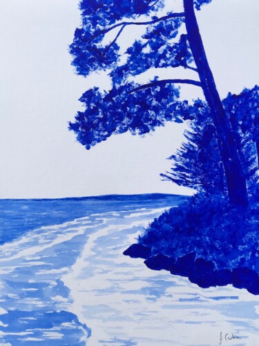 Painting titled "Au bout du Cap Coz…" by Frédéric Cadiou, Original Artwork, Acrylic