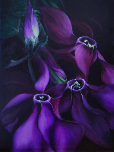 Painting titled "Dancing in the dark" by Larissa Egner, Original Artwork, Oil