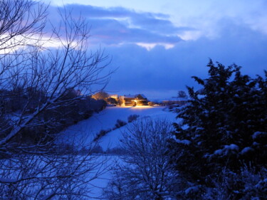 Photographie intitulée "L'Hom sous la neige" par Maga Créations, Œuvre d'art originale, Photographie non manipulée