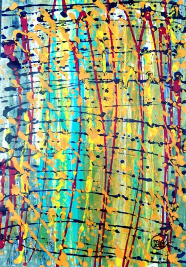 Pollock Inspired Collection n.76 by Mia Phlor Painting titled "Pollock Inspired Co…" by Mia Phlor, Original Artwork, Acrylic