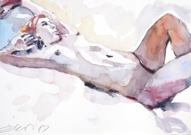 Ζωγραφική με τίτλο "F.N. 2023" από Goran Žigolić (watercolors), Αυθεντικά έργα τέχνης, Ακουαρέλα