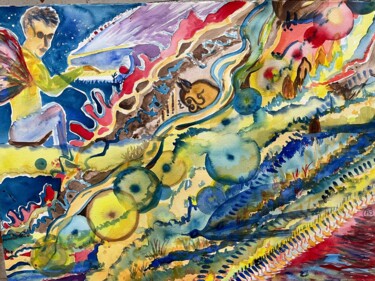 Pittura intitolato "Tigran Hamasyan" da Boshâ, Opera d'arte originale, Acquarello
